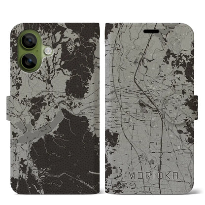 【盛岡（岩手県）】地図柄iPhoneケース（手帳タイプ）