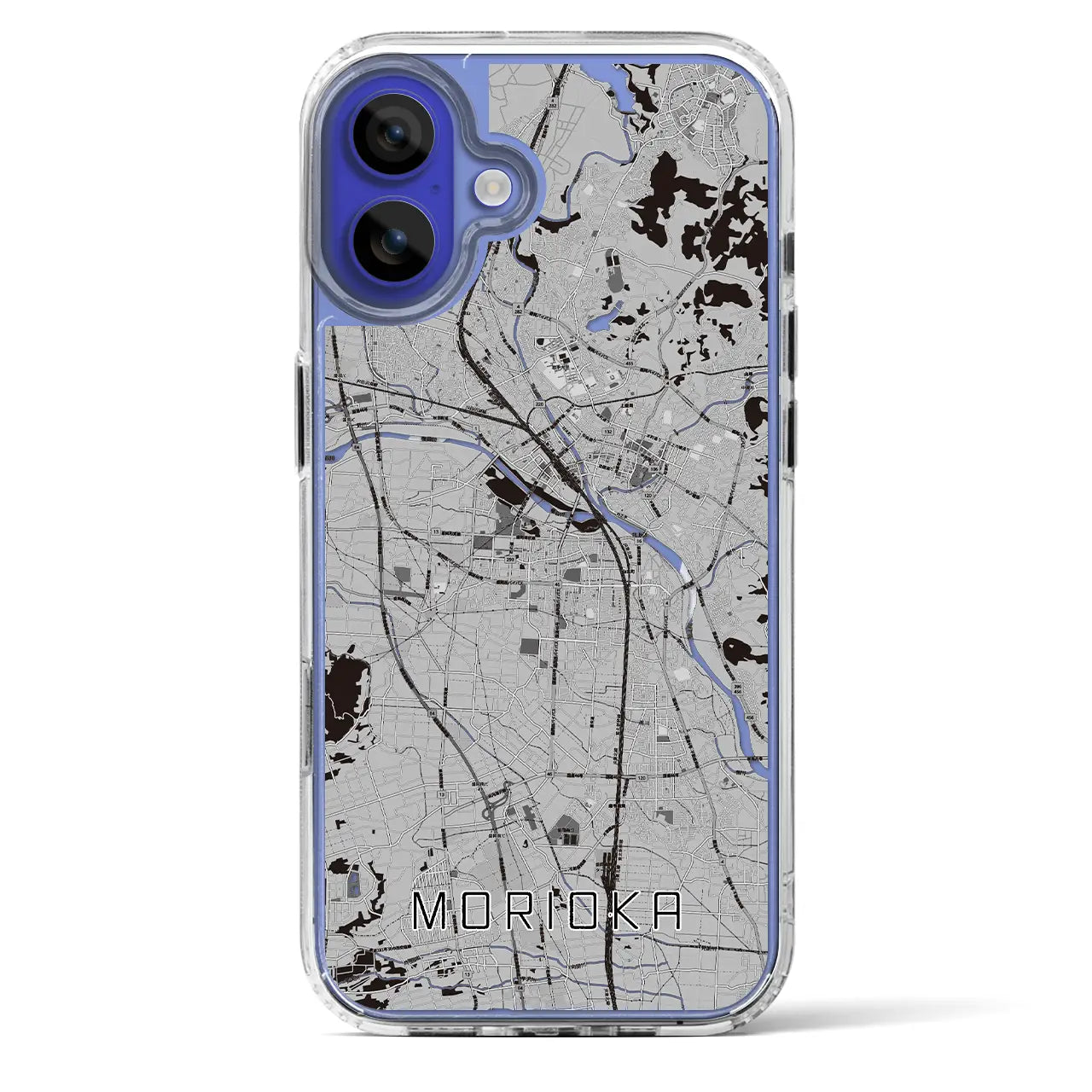 【盛岡（岩手県）】地図柄iPhoneケース（MagSafeタイプ）