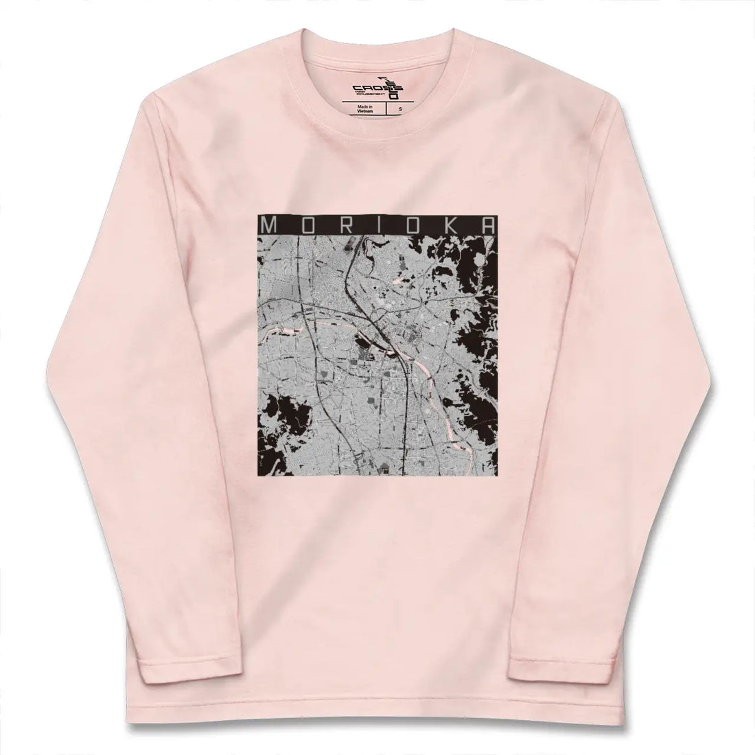 【盛岡（岩手県）】地図柄ロングスリーブTシャツ
