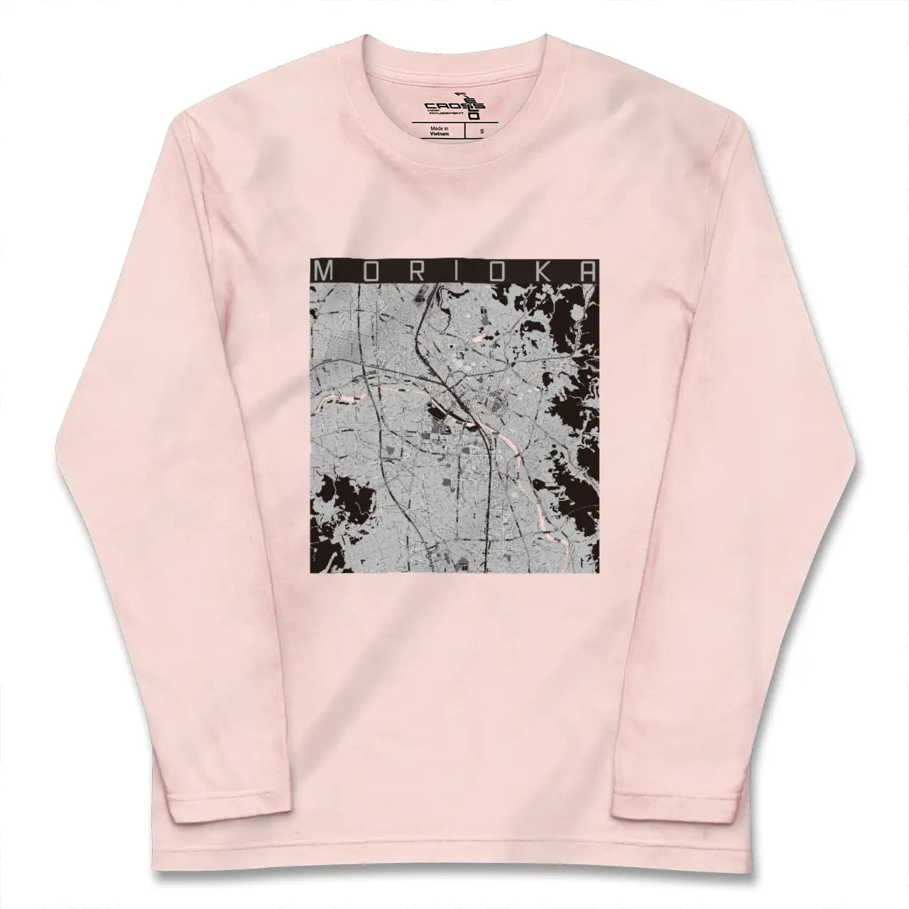 【盛岡（岩手県）】地図柄ロングスリーブTシャツ