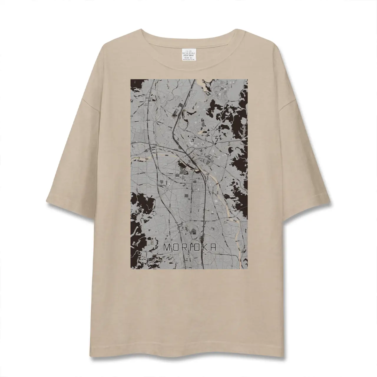 【盛岡（岩手県）】地図柄ビッグシルエットTシャツ