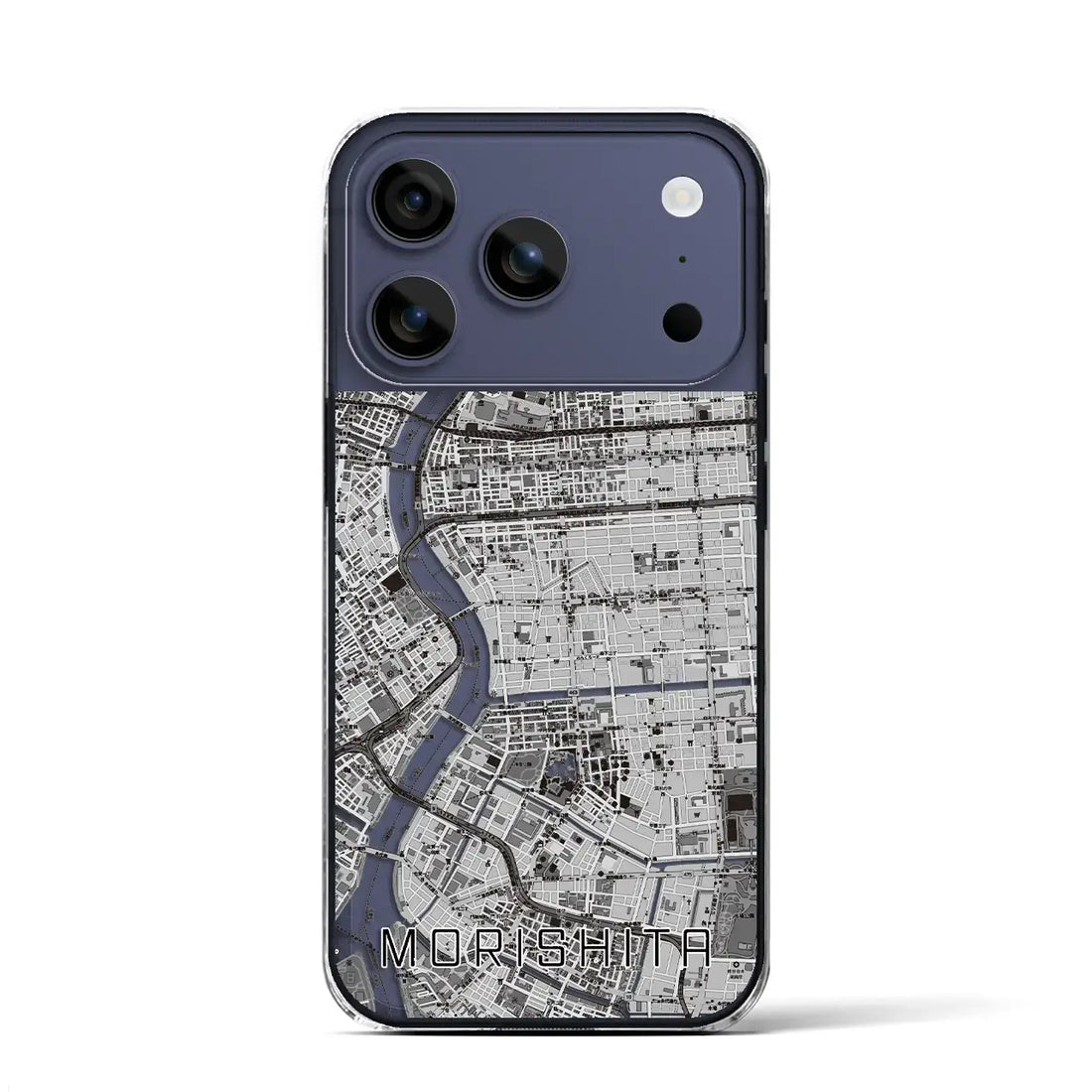 【森下（東京都）】地図柄iPhoneケース（クリアタイプ）