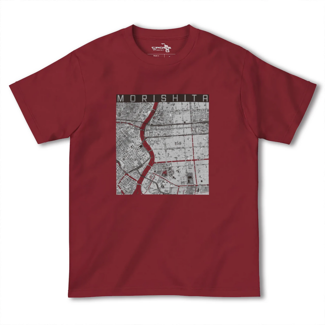 【森下（東京都）】地図柄ヘビーウェイトTシャツ