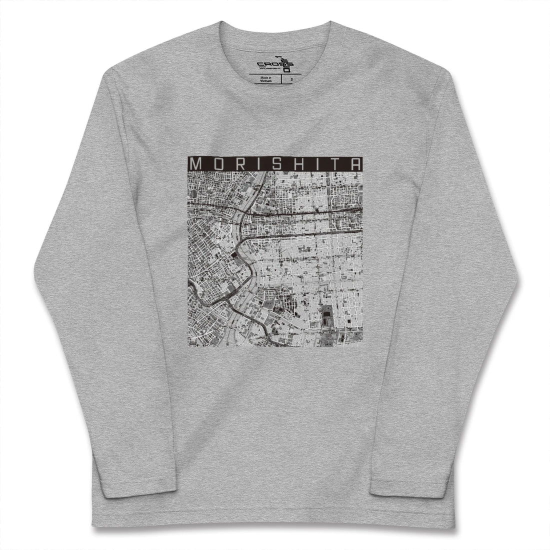 【森下（東京都）】地図柄ロングスリーブTシャツ