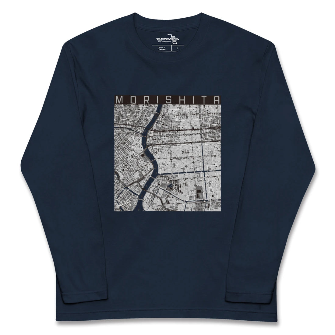 【森下(東京都)】地図柄ロングスリーブTシャツ