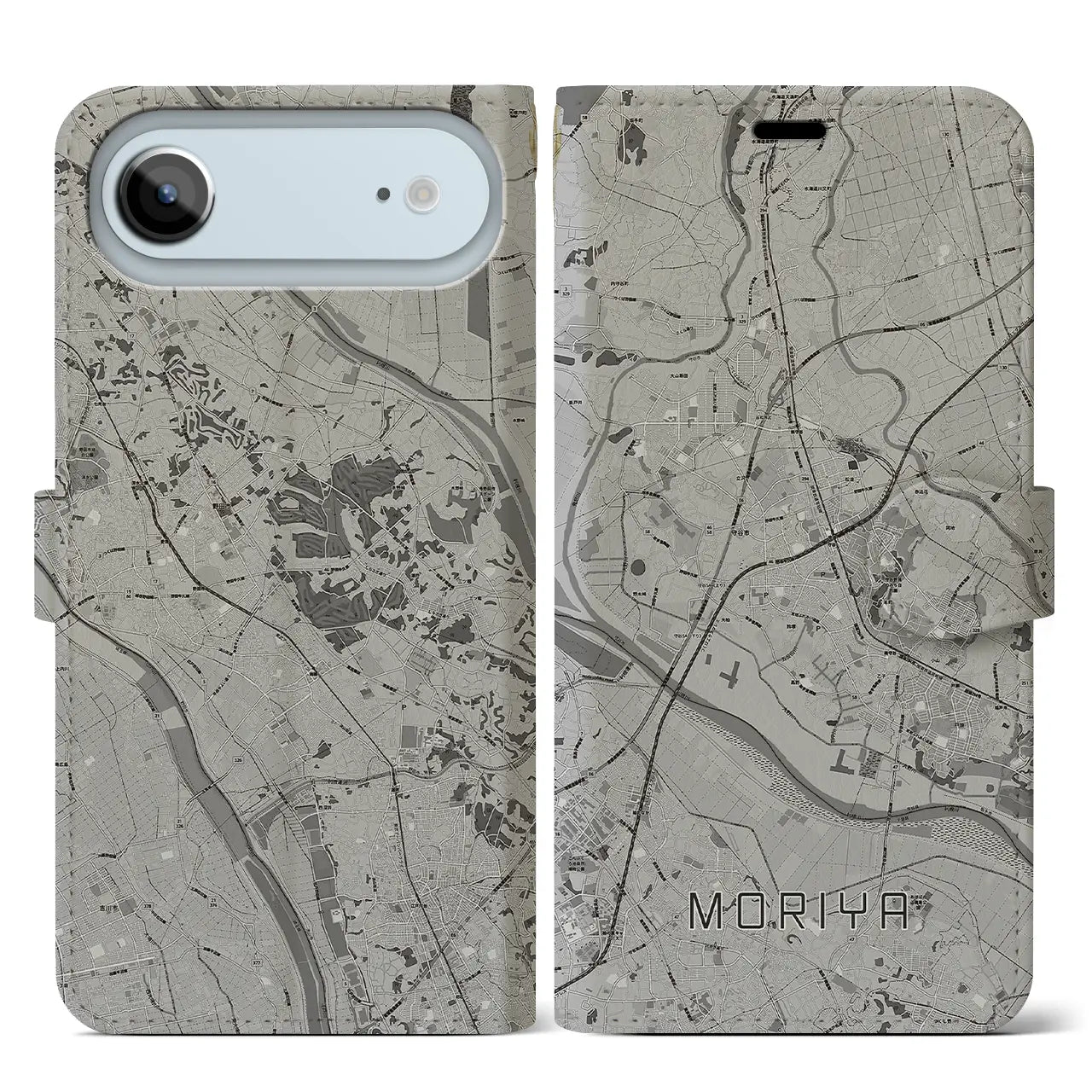 【守谷（茨城県）】地図柄iPhoneケース（手帳タイプ）