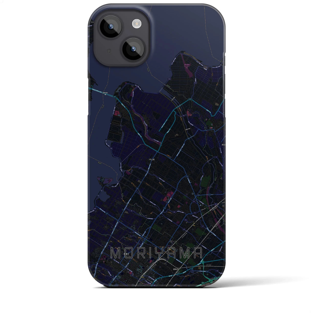 【守山（滋賀県）】地図柄iPhoneケース（バックカバータイプ）