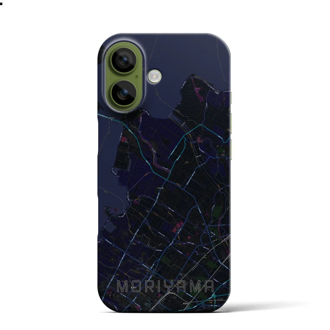 【守山（滋賀県）】地図柄iPhoneケース（バックカバータイプ）