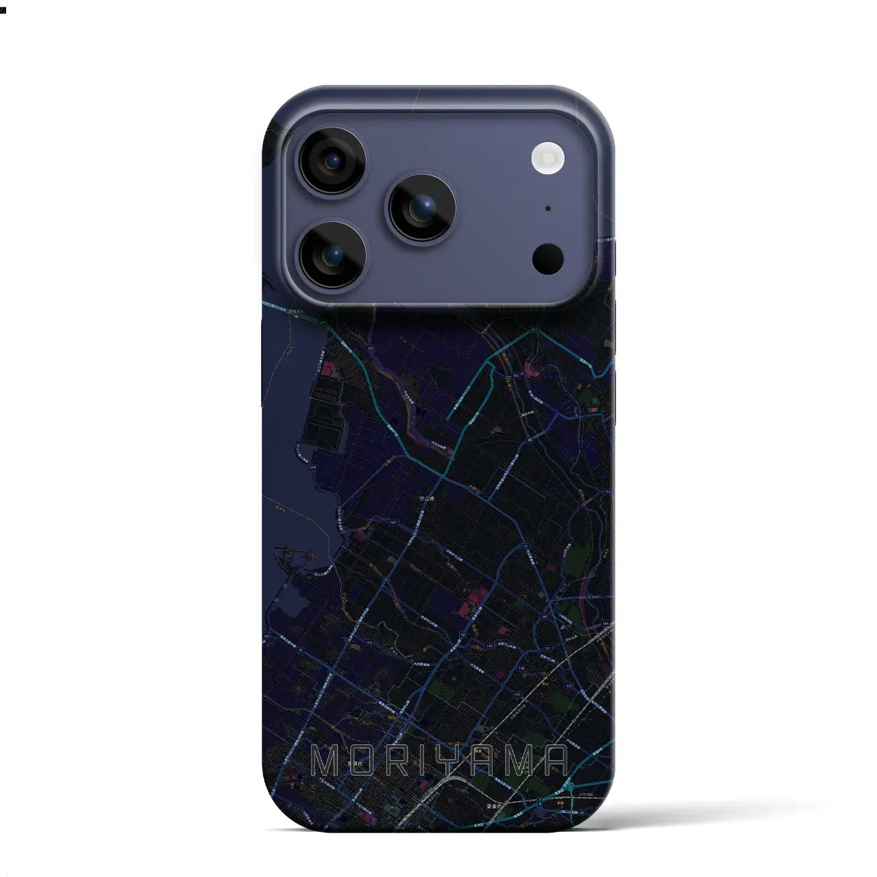 【守山（滋賀県）】地図柄iPhoneケース（バックカバータイプ）