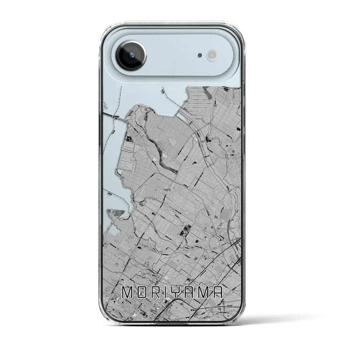 【守山(滋賀県)】地図柄iPhoneケース(クリアタイプ)モノトーン・iPhone 17 Pro Max 用