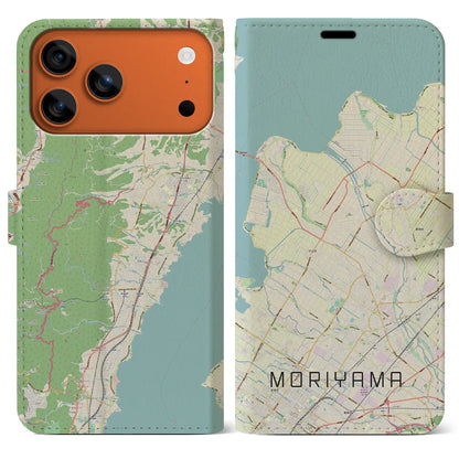 【守山（滋賀県）】地図柄iPhoneケース（手帳タイプ）