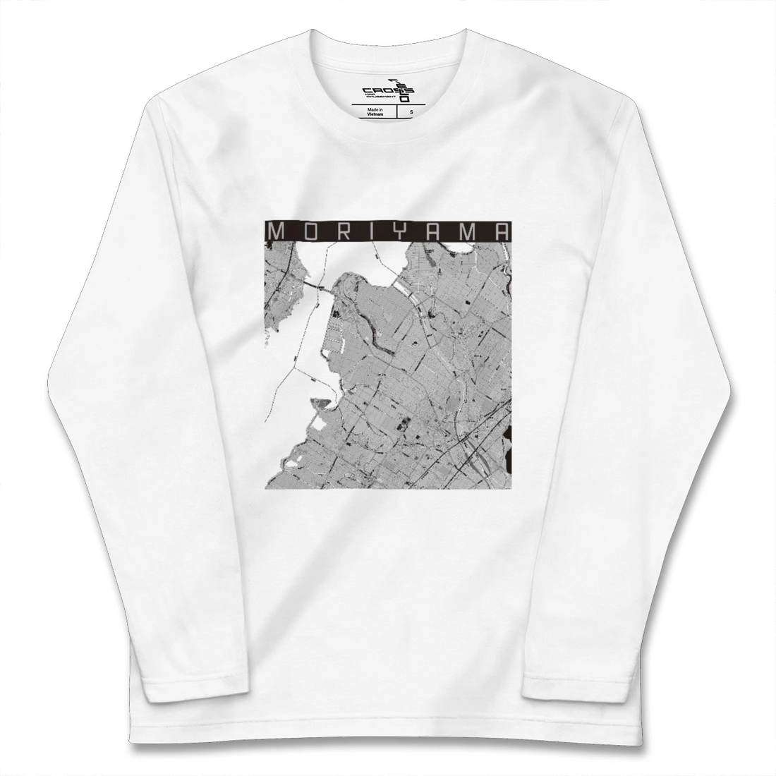 【守山(滋賀県)】地図柄ロングスリーブTシャツ