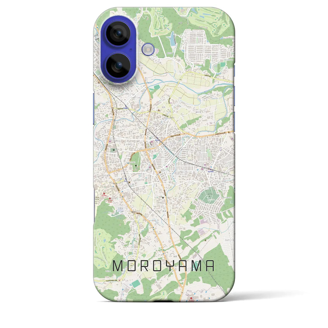 【毛呂山（埼玉県）】地図柄iPhoneケース（バックカバータイプ）ナチュラル・iPhone 16 Pro Max 用