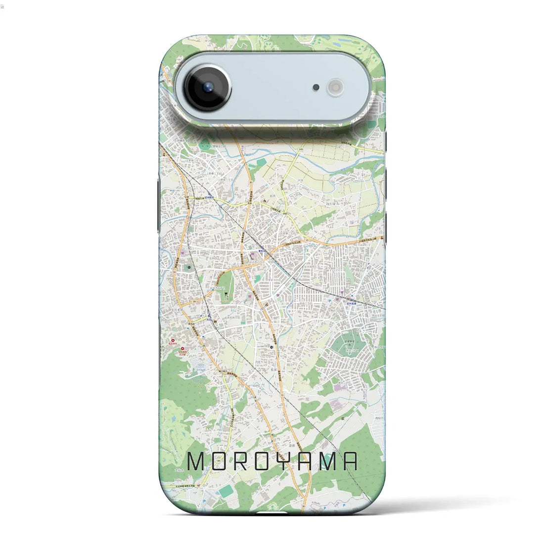 【毛呂山（埼玉県）】地図柄iPhoneケース（バックカバータイプ）ナチュラル・iPhone 17 Pro Max 用