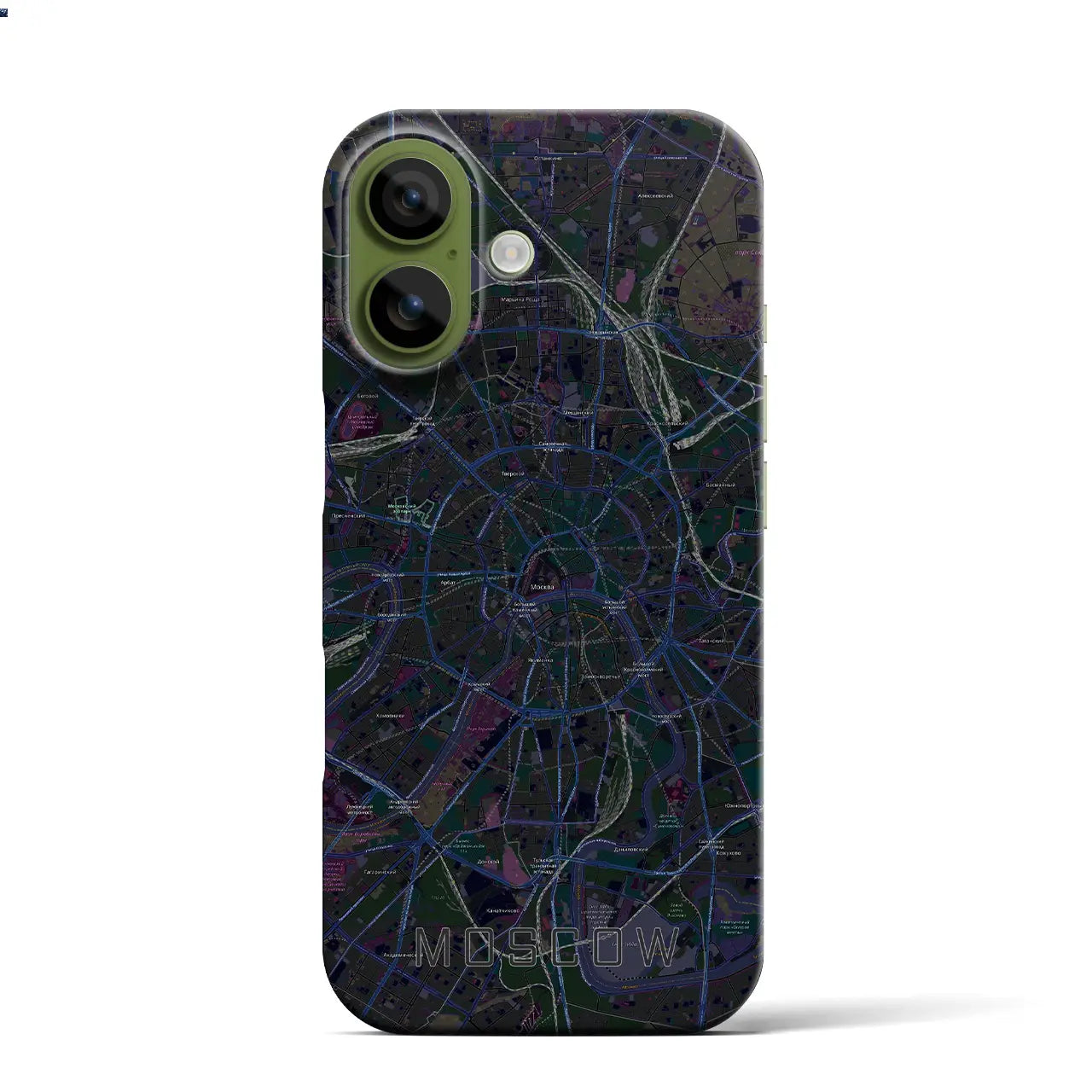 【モスクワ（ロシア）】地図柄iPhoneケース（バックカバータイプ）