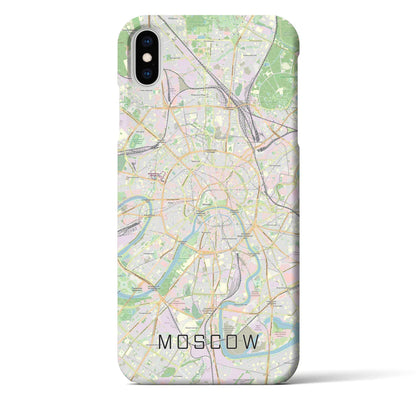 【モスクワ（ロシア）】地図柄iPhoneケース（バックカバータイプ）