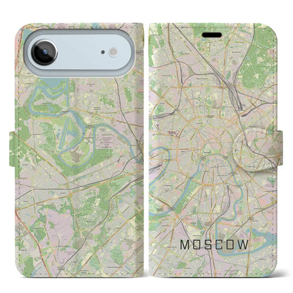 【モスクワ（ロシア）】地図柄iPhoneケース（手帳タイプ）