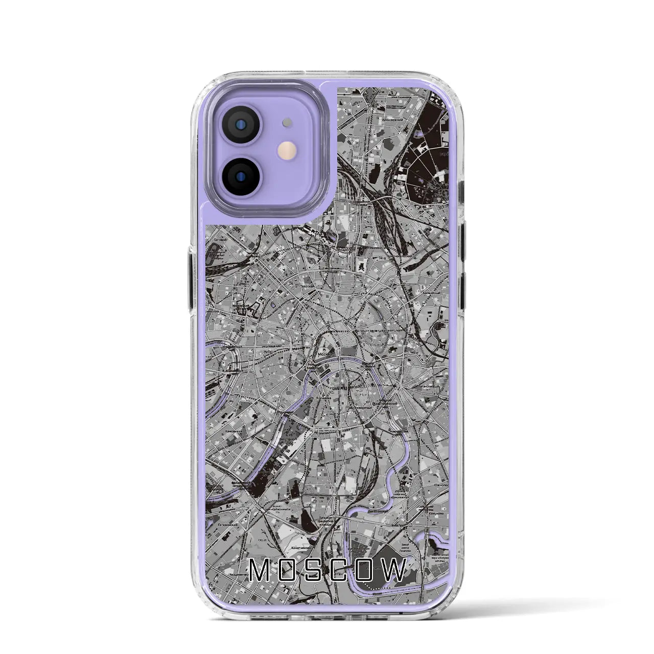 【モスクワ（ロシア）】地図柄iPhoneケース（MagSafeタイプ）