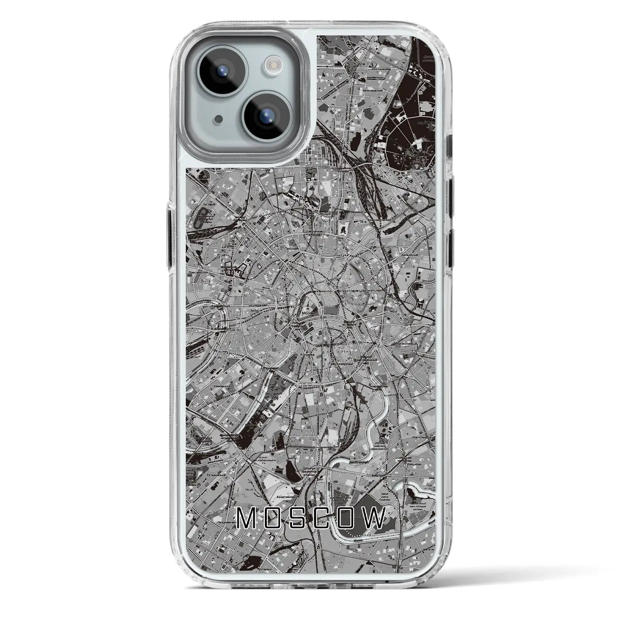 【モスクワ（ロシア）】地図柄iPhoneケース（MagSafeタイプ）