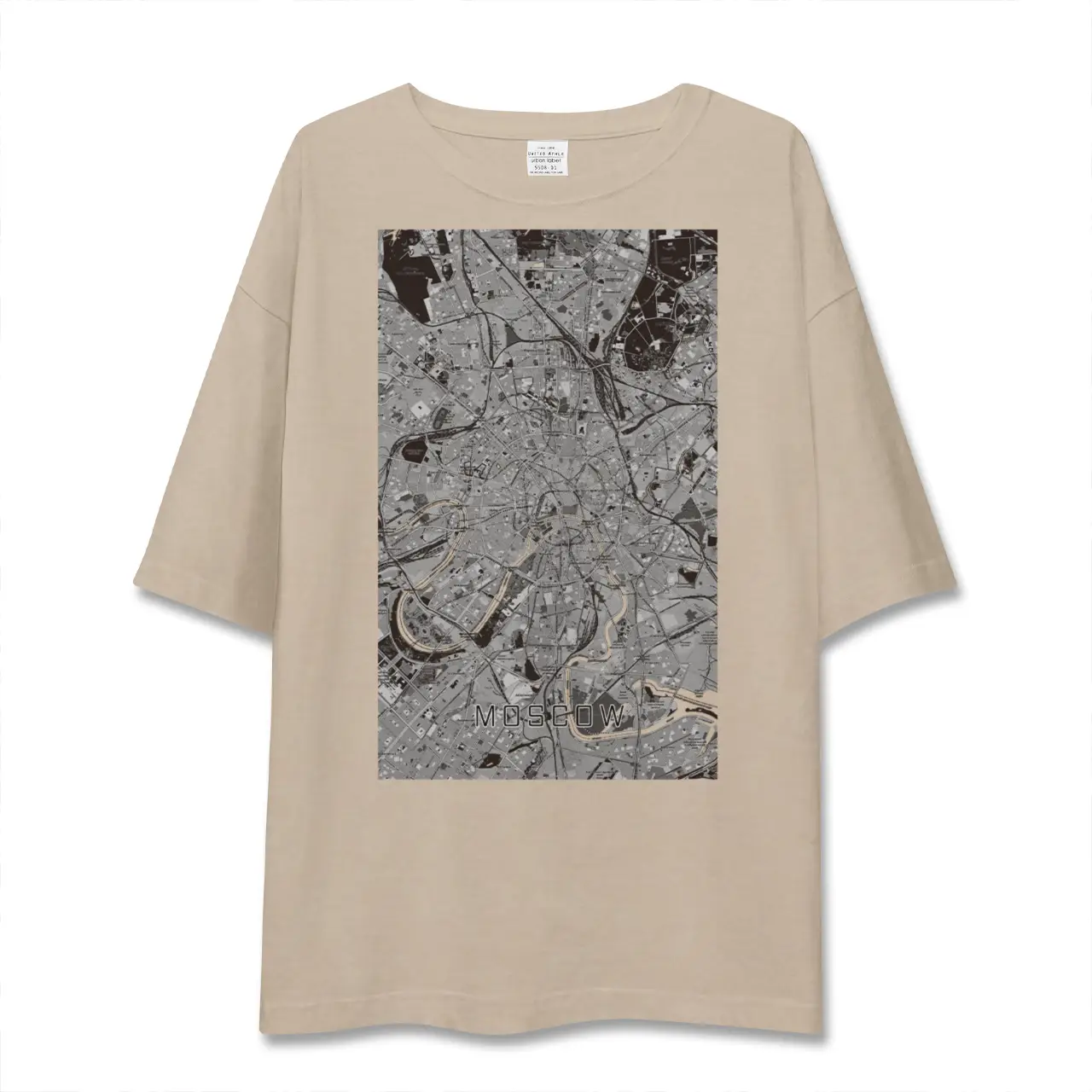 【モスクワ（ロシア）】地図柄ビッグシルエットTシャツ