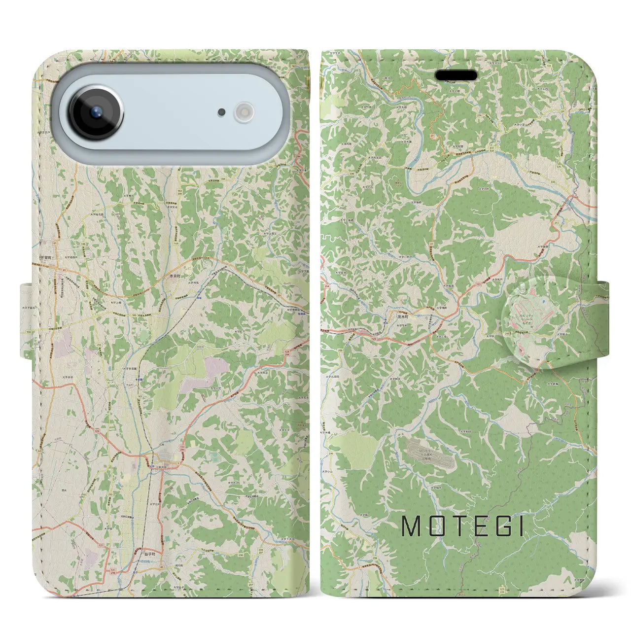 【茂木（栃木県）】地図柄iPhoneケース（手帳タイプ）