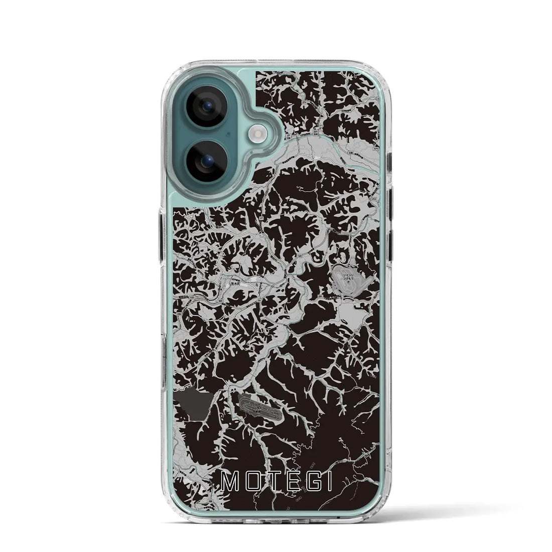 【茂木（栃木県）】地図柄iPhoneケース（MagSafeタイプ）モノトーン・iPhone 16 Pro 用