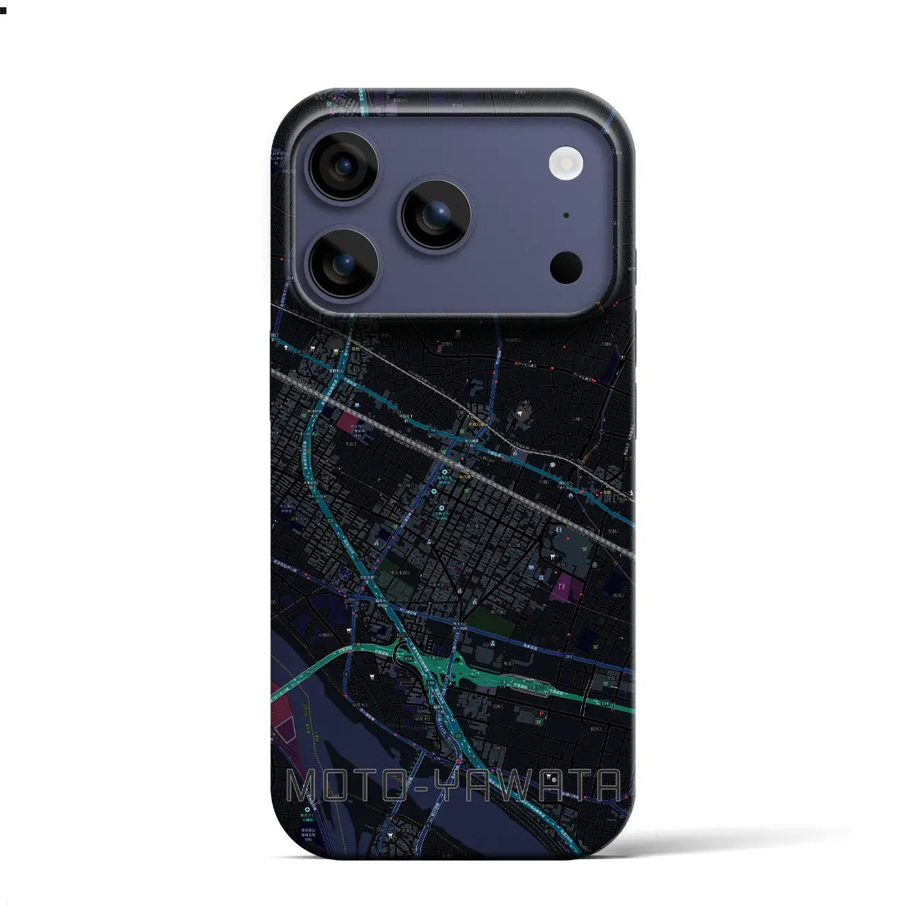 【本八幡（千葉県）】地図柄iPhoneケース（バックカバータイプ）