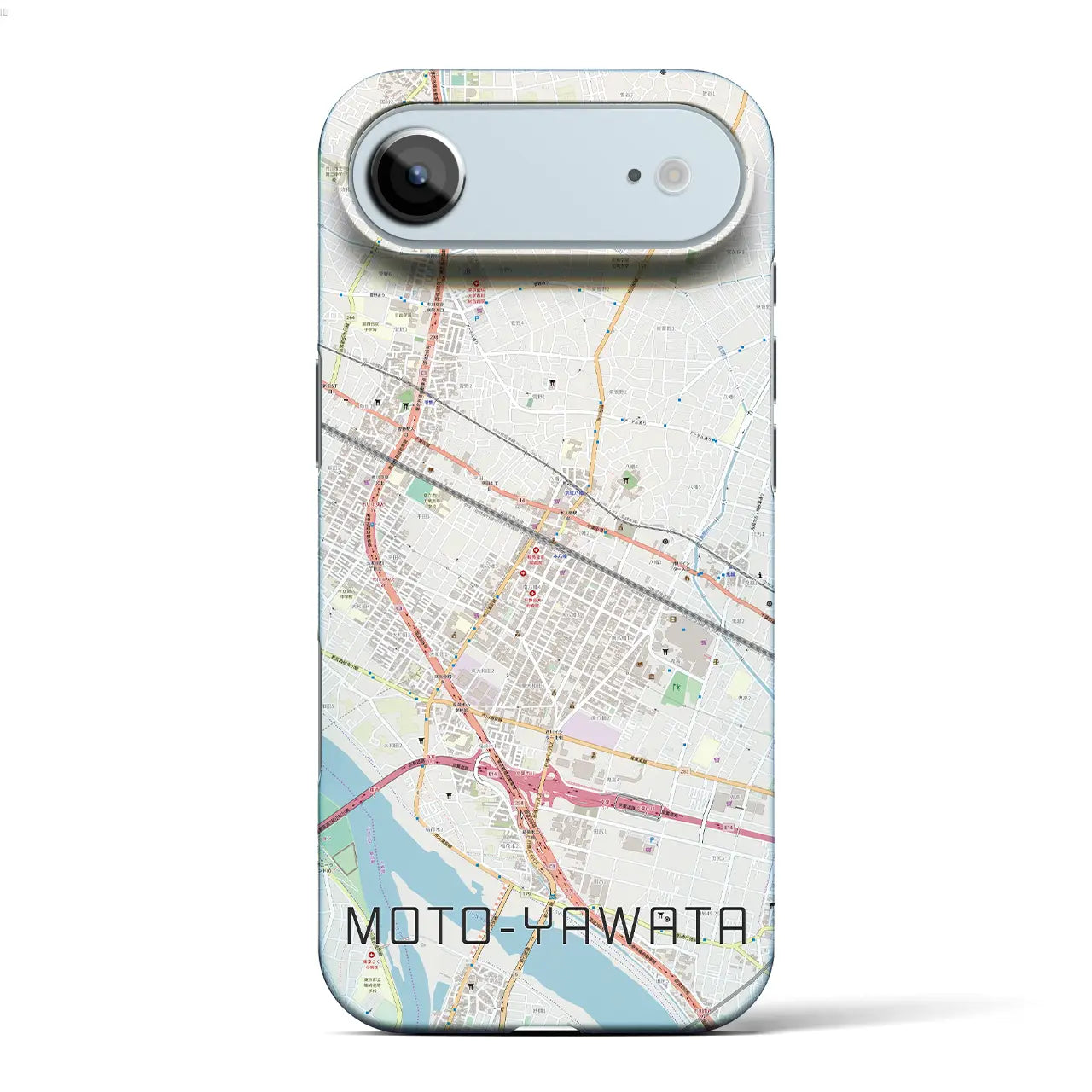 【本八幡（千葉県）】地図柄iPhoneケース（バックカバータイプ）