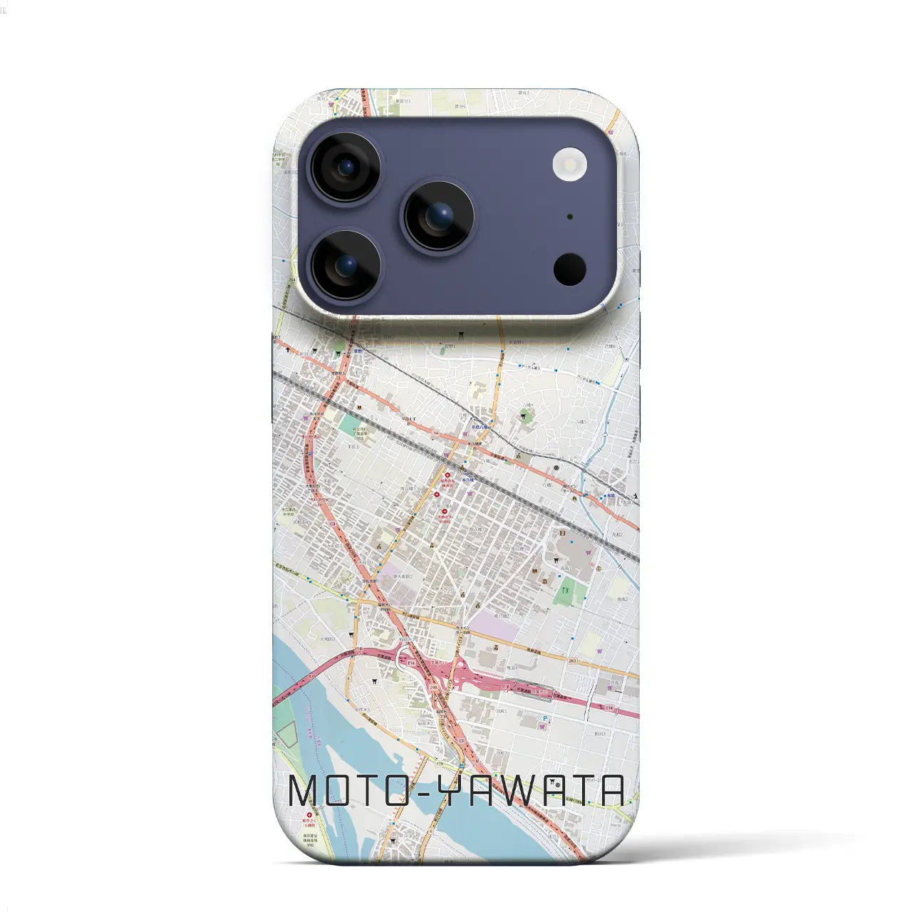 【本八幡（千葉県）】地図柄iPhoneケース（バックカバータイプ）