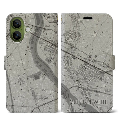 【本八幡（千葉県）】地図柄iPhoneケース（手帳タイプ）