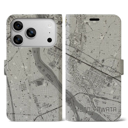 【本八幡（千葉県）】地図柄iPhoneケース（手帳タイプ）