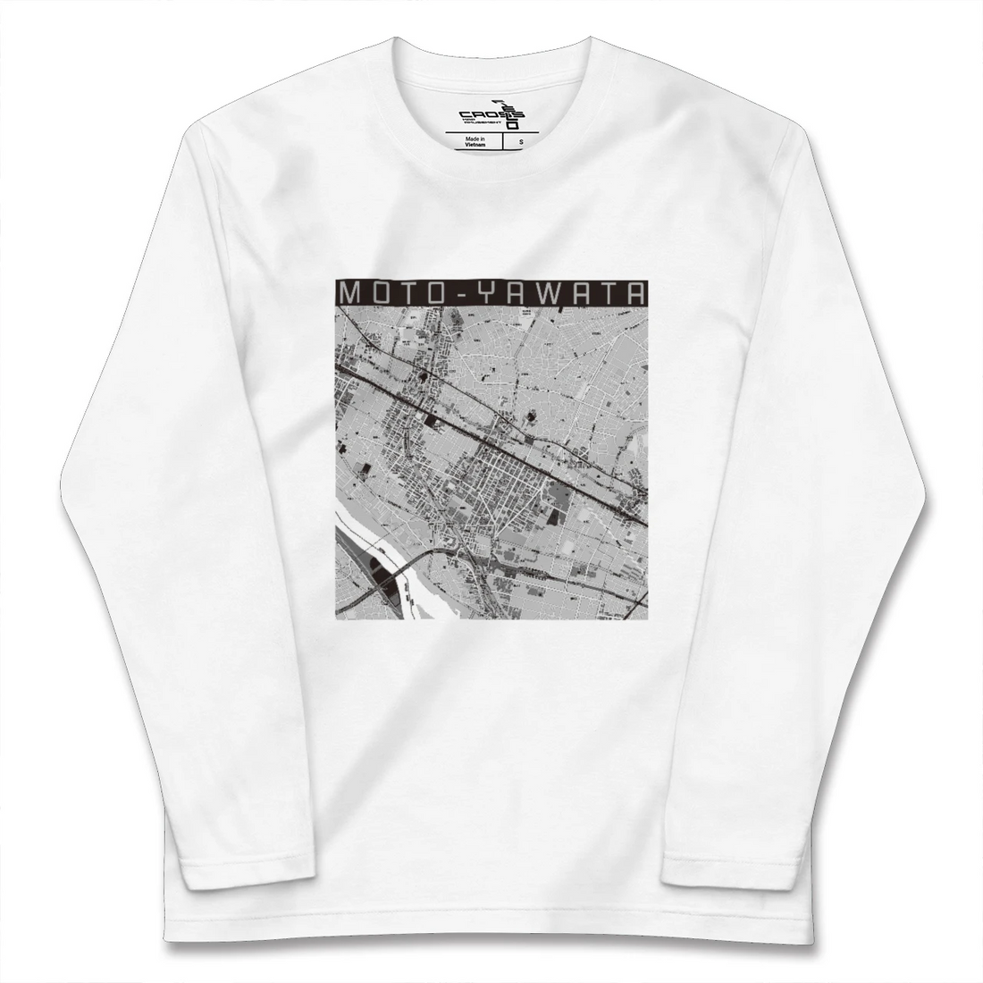 【本八幡（千葉県）】地図柄ロングスリーブTシャツ