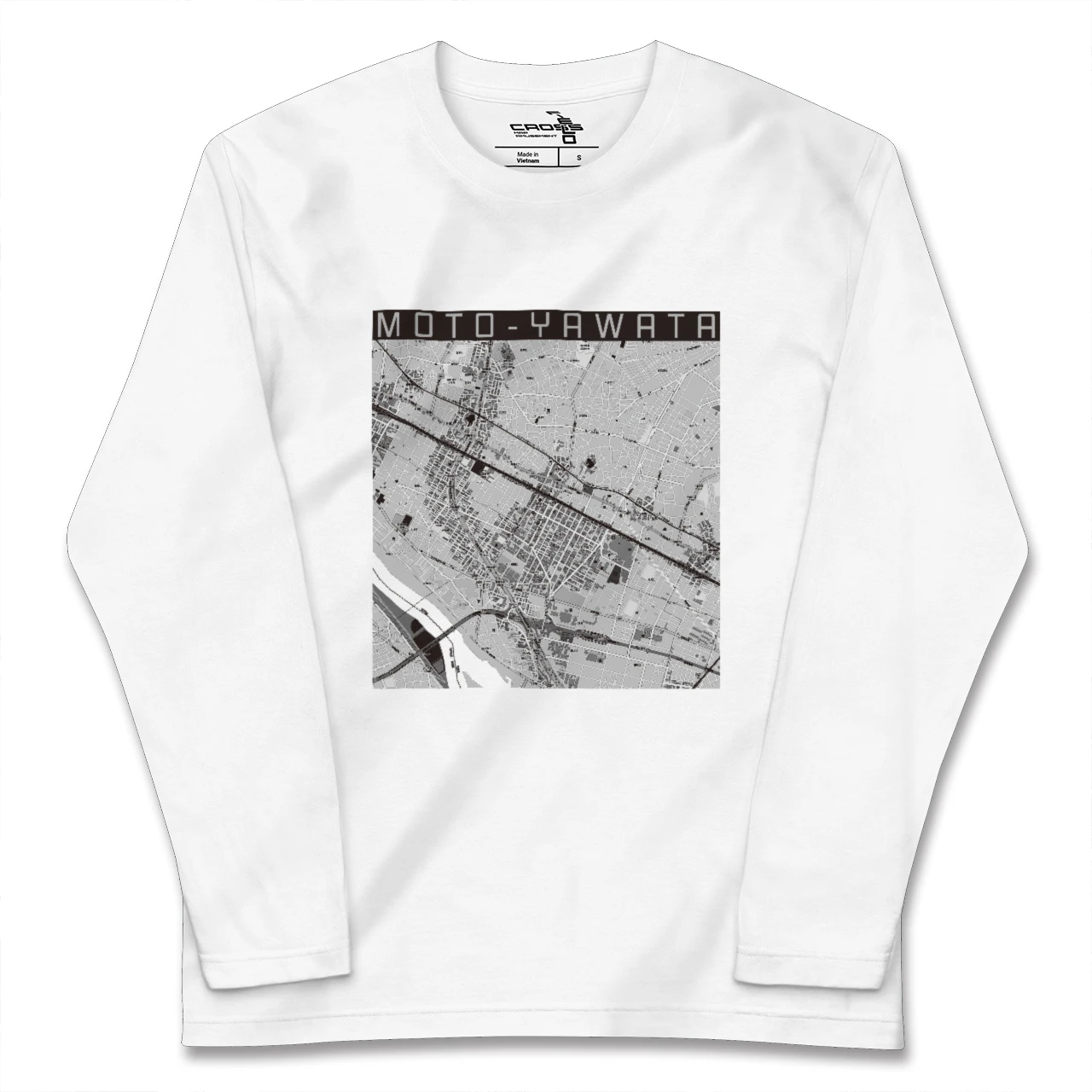 【本八幡（千葉県）】地図柄ロングスリーブTシャツ