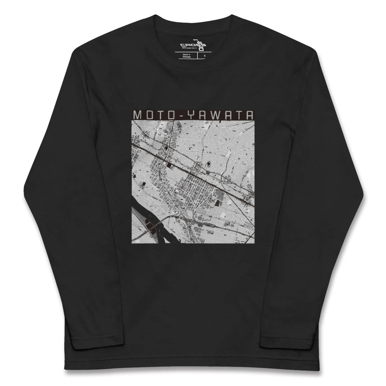 【本八幡（千葉県）】地図柄ロングスリーブTシャツ