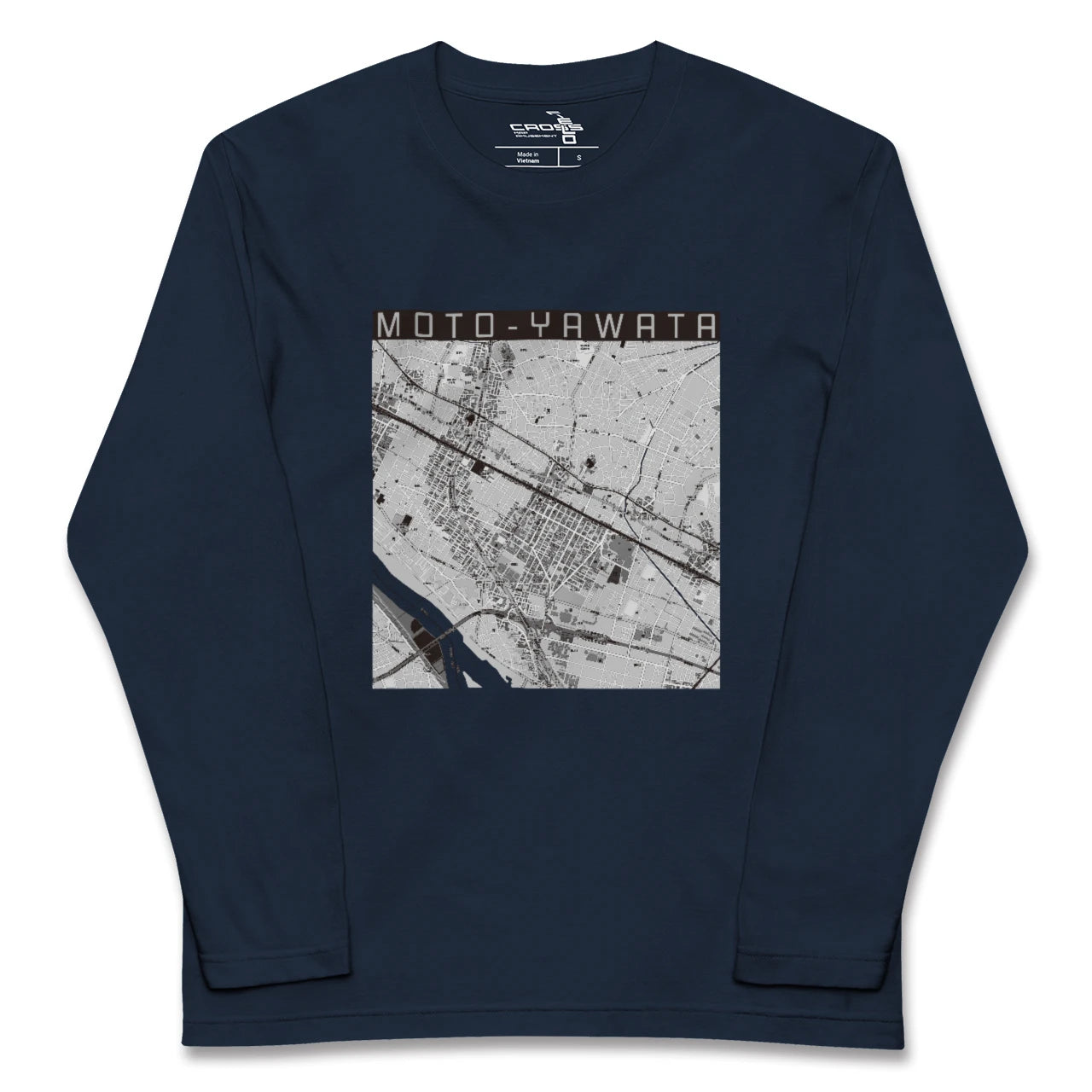【本八幡（千葉県）】地図柄ロングスリーブTシャツ