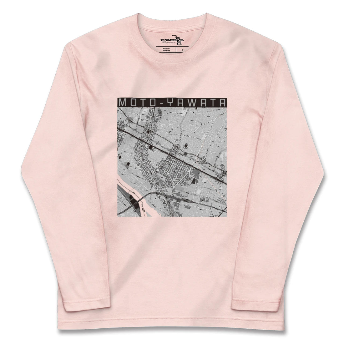 【本八幡（千葉県）】地図柄ロングスリーブTシャツ