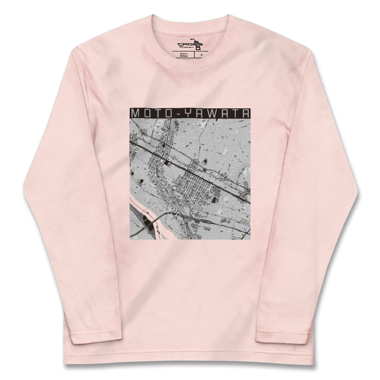 【本八幡（千葉県）】地図柄ロングスリーブTシャツ
