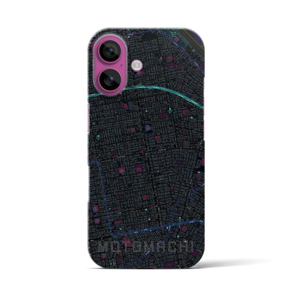 【元町（北海道）】地図柄iPhoneケース（バックカバータイプ）