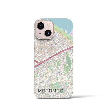 【元町（神奈川県）】地図柄iPhoneケース（バックカバータイプ）