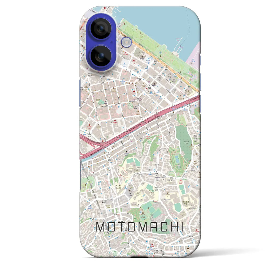 【元町(神奈川県)】地図柄iPhoneケース(バックカバータイプ)ナチュラル・iPhone 16 Pro Max 用