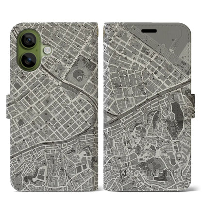 【元町（神奈川県）】地図柄iPhoneケース（手帳タイプ）