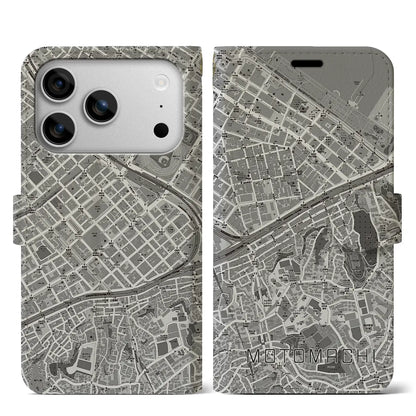 【元町（神奈川県）】地図柄iPhoneケース（手帳タイプ）