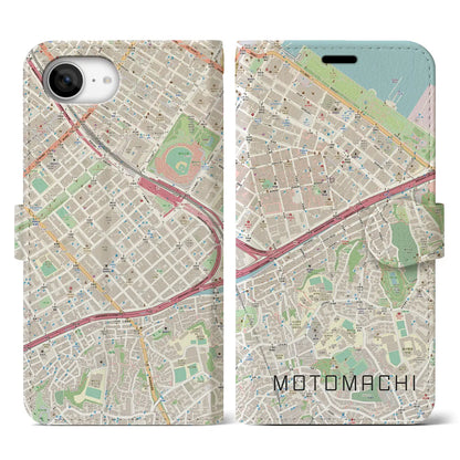 【元町（神奈川県）】地図柄iPhoneケース（手帳タイプ）