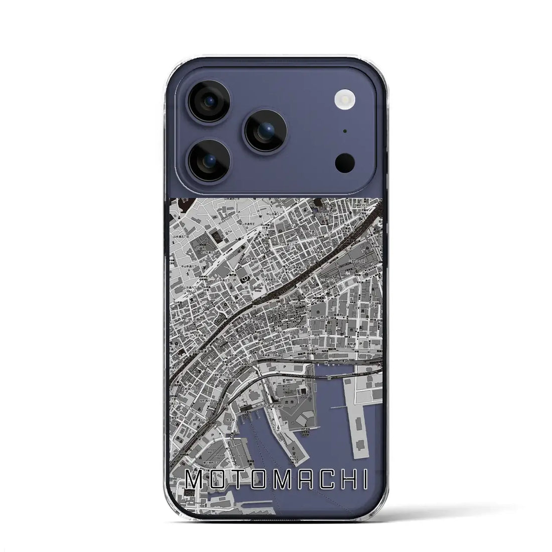 【元町(兵庫県)】地図柄iPhoneケース(クリアタイプ)