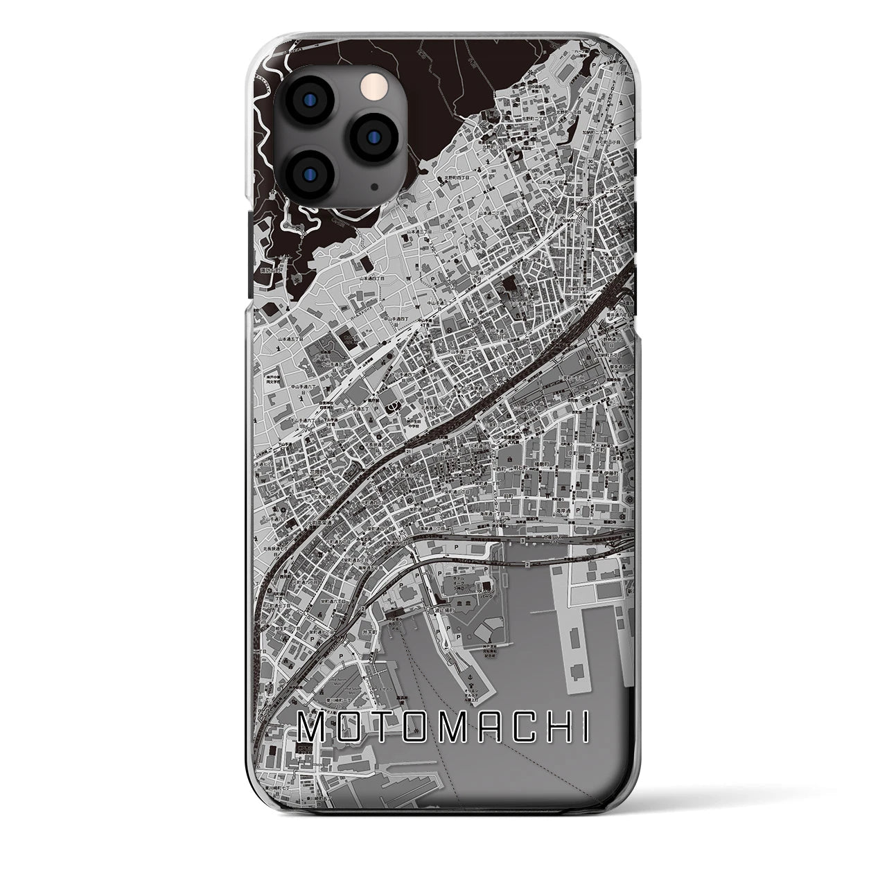 【元町（兵庫県）】地図柄iPhoneケース（クリアタイプ）