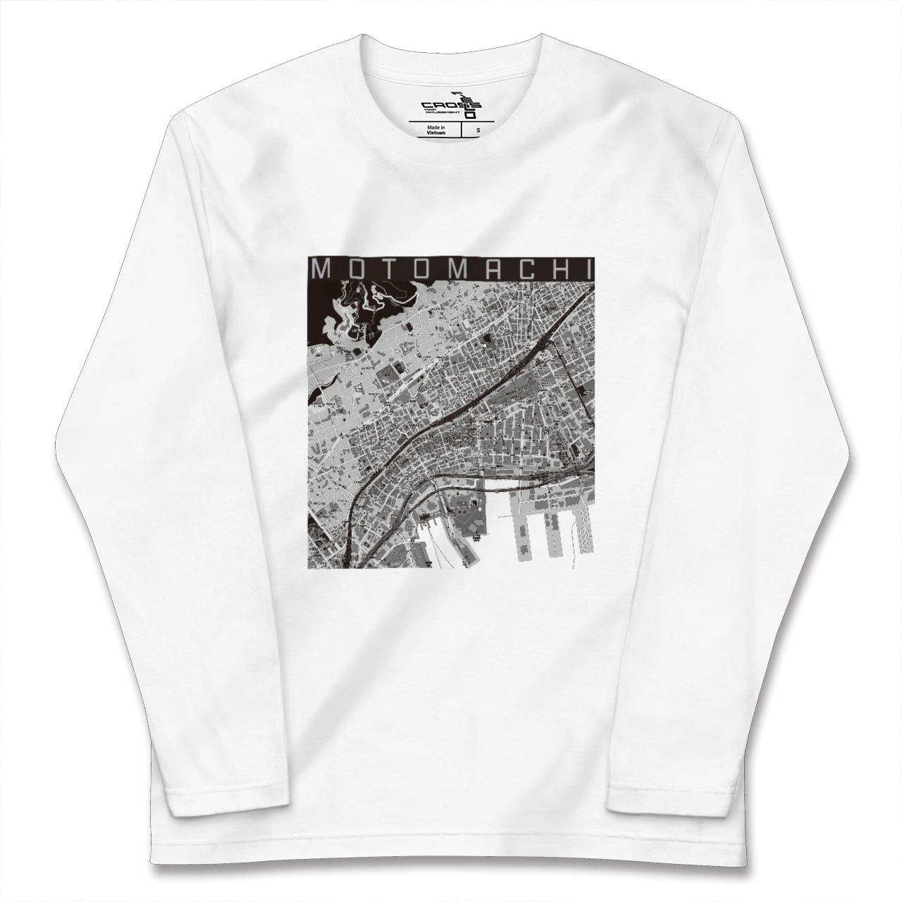 【元町（兵庫県）】地図柄ロングスリーブTシャツ