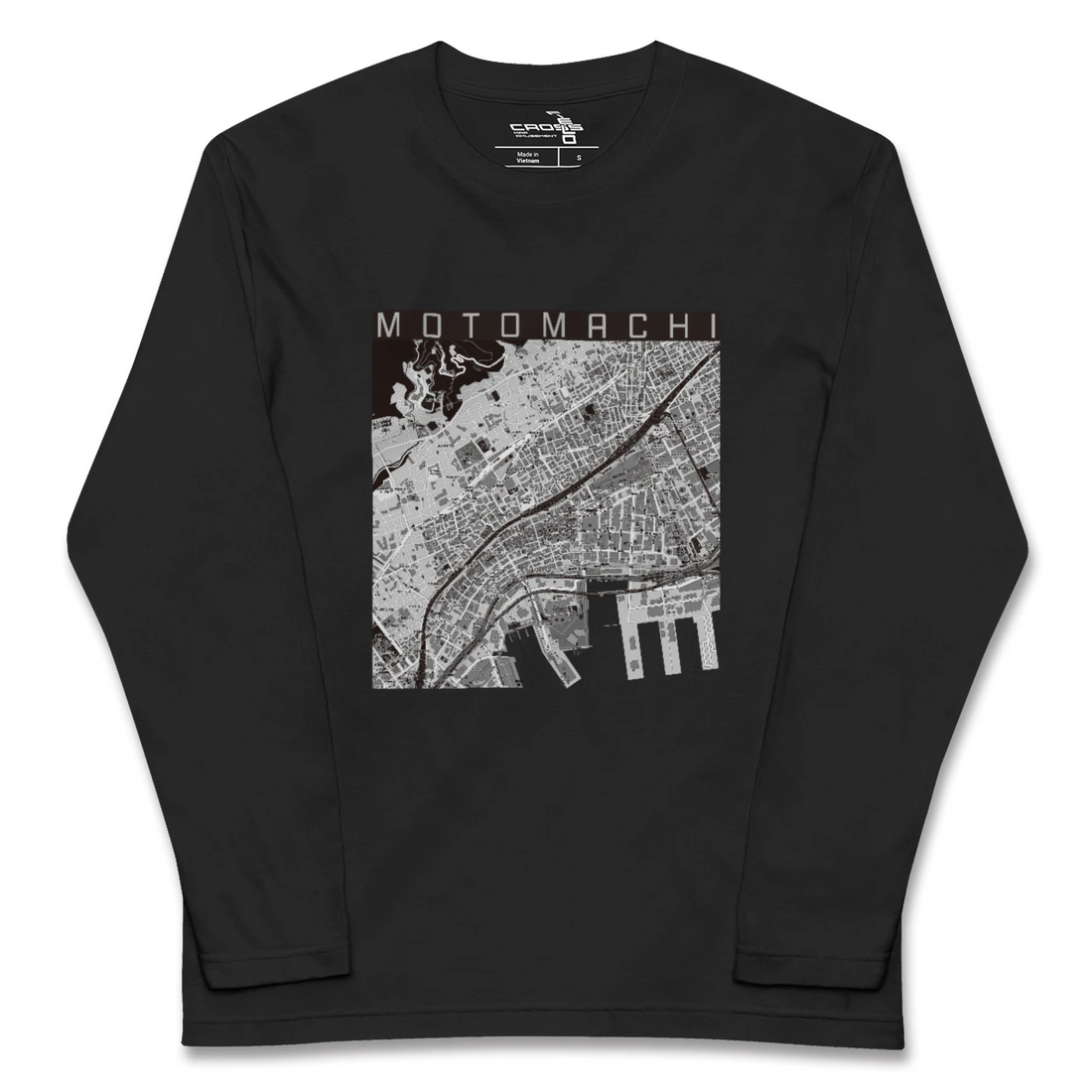 【元町(兵庫県)】地図柄ロングスリーブTシャツ