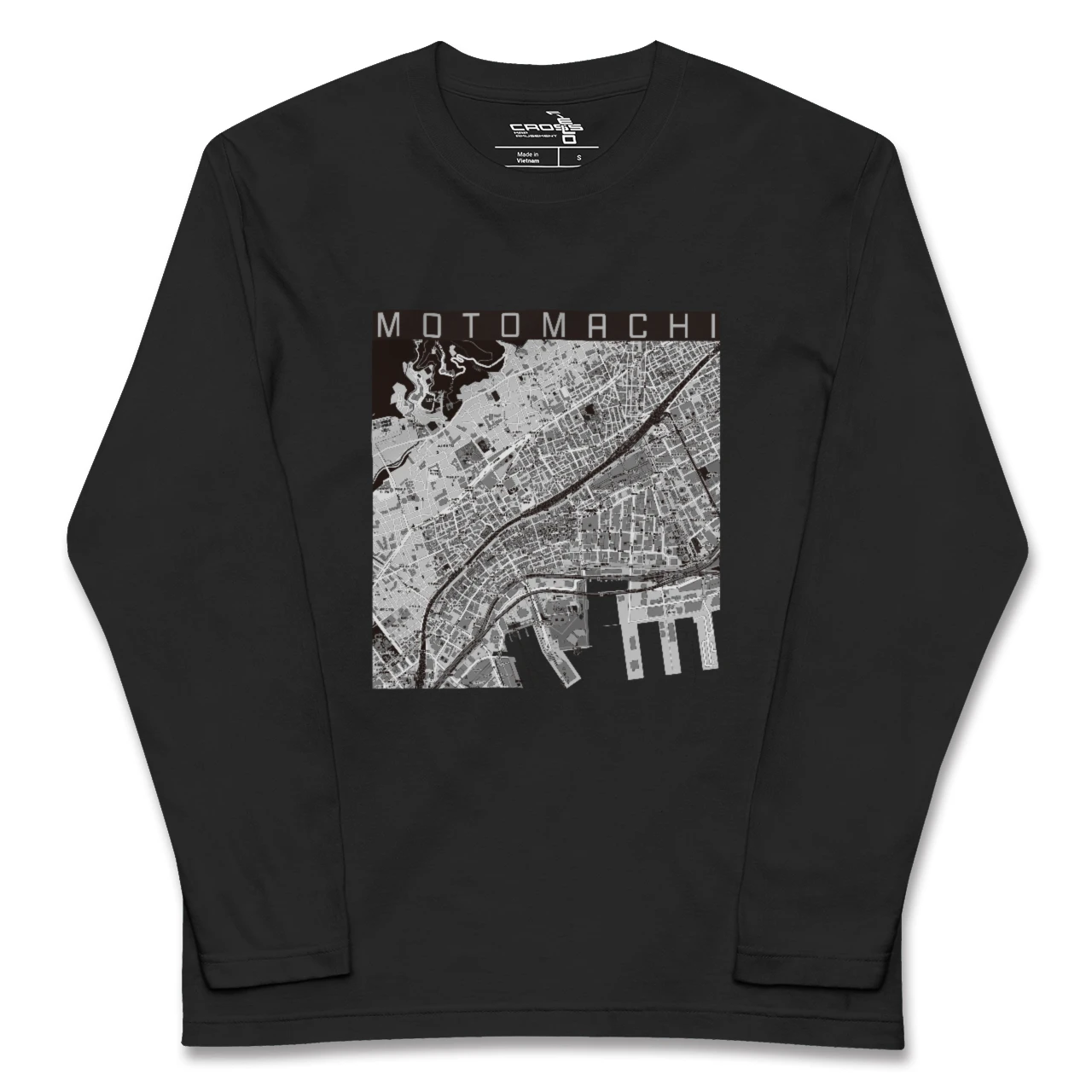【元町（兵庫県）】地図柄ロングスリーブTシャツ