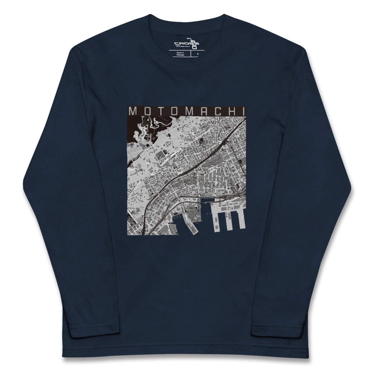 【元町（兵庫県）】地図柄ロングスリーブTシャツ