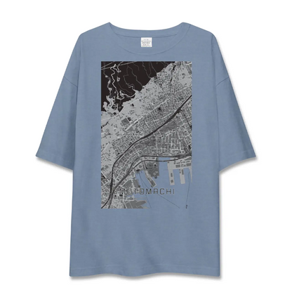 【元町（兵庫県）】地図柄ビッグシルエットTシャツ